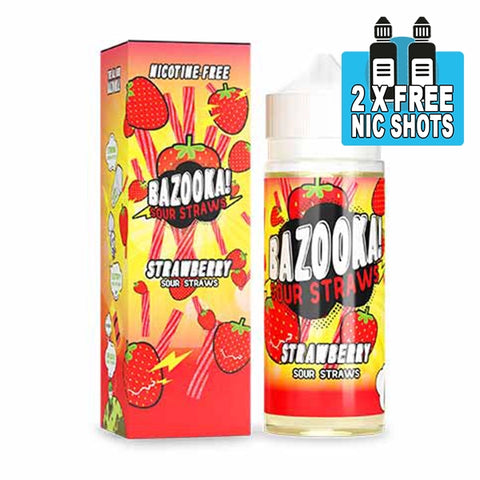 Bazooka Sour Straws - Strawberry