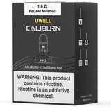 Uwell Caliburn A3 Pods - 4 Pack